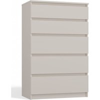 Malwa - Kommode mit fünf Schubladen, greige, 70 cm - Selsey von SELSEY