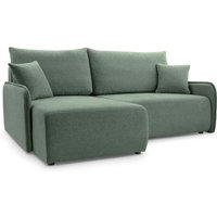 Netarro - Ecksofa mit Schlaffunktion, Bettkasten und Chenille-Bezug, salbeigrün, links - Selsey Netarro - Ecksofa mit Schlaffunktion, Bettkasten und Chenille-Bezug, salbeigrün, links - Selsey von SELSEY