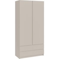 Selsey Bemmi – Kleiderschrank mit 2 Türen, Kleiderstange und 2 Schubladen, Kaschmirgrau, 100 cm Selsey Bemmi – Kleiderschrank mit 2 Türen, Kleiderstange und 2 Schubladen, Kaschmirgrau, 100 cm von SELSEY