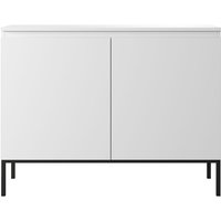 Bemmi - Sideboard Kommode 2-türig, Weiß mit schwarzen Beinen, 100 cm - Selsey von SELSEY