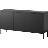 Bemmi - Sideboard Kommode 3-türig, Schwarz, 150 cm - Selsey von SELSEY