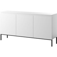 Bemmi - Sideboard Kommode 3-türig, Weiß mit schwarzen Beinen, 150 cm - Selsey Bemmi - Sideboard Kommode 3-türig, Weiß mit schwarzen Beinen, 150 cm - Selsey von SELSEY