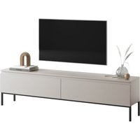 Selsey - Bemmi - TV-Schrank Lowboard, Beige mit schwarzen Beinen, 175 cm von SELSEY