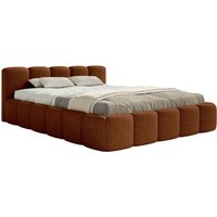 Selsey Cloudy Low - Polsterbett 160x200 cm, wasserabweisende Chenille, Kupfer von SELSEY