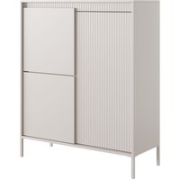 Selsey FALSETTO - Highboard 3-türig Beige mit geriffelter Front, 104 cm Selsey FALSETTO - Highboard 3-türig Beige mit geriffelter Front, 104 cm von SELSEY
