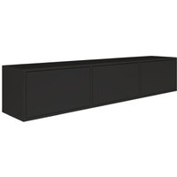 Selsey - Framme – hängendes TV-Board mit drei Klappen, Schwarz, 150 cm von SELSEY