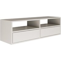 Selsey - Framme – hängendes TV-Board mit zwei Klappen und offenen Ablagen, Weiß, 100 cm Selsey - Framme – hängendes TV-Board mit zwei Klappen und offenen Ablagen, Weiß, 100 cm von SELSEY