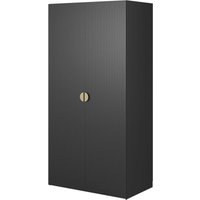 Moonir - Kleiderschrank 2-türig mit Kleiderstange, 100 cm, schwarz - Selsey Moonir - Kleiderschrank 2-türig mit Kleiderstange, 100 cm, schwarz - Selsey von SELSEY