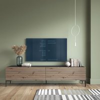 Selsey - TV-Schrank Lammelo 175 cm schwarz/Eiche Latten von SELSEY
