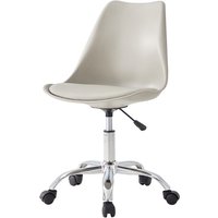 Selsey - djum ii - Bürostuhl mit weichem Kunststoffsitz, Drehfunktion und Höhenverstellung, ergonomisch (Grau) von SELSEY