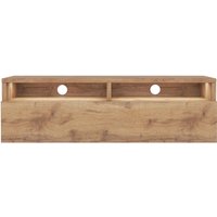 Selsey - rednaw - TV-Schrank / modernes TV-Board für Wohnzimmer, stehend / hängend, 100 cm breit (Wotan Eiche Matt mit led) von SELSEY