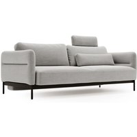 Solianero - 3-Sitzer-Sofa mit Schlaffunktion, hellgrau, 223 cm - Selsey von SELSEY