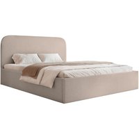 Sonvivo - Polsterbett 160x200 mit Bettkasten, Chenille, beige - Selsey von SELSEY