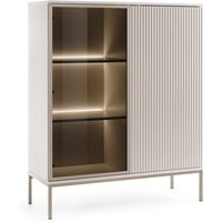 Tosena - Vitrine 2-türig mit led - Greige - Selsey Tosena - Vitrine 2-türig mit led - Greige - Selsey von SELSEY