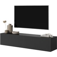 Selsey - Veldio - TV-Lowboard stehend Schwarz, mit gefräster Front, 140 cm breit von SELSEY