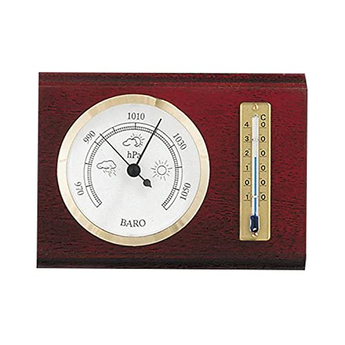 SELVA Barometer, Thermometer, mechanisch, analog, 155 x 115 mm, rechteckig, made in Germany, Farbe:Mahagoni SELVA Barometer, Thermometer, mechanisch, analog, 155 x 115 mm, rechteckig, made in Germany, Farbe:Mahagoni von SELVA