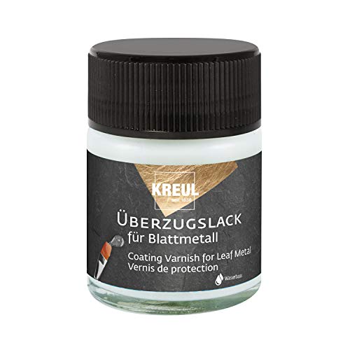 SELVA Überzugslack für Blattgold/Blattmetall, 50 ml, hochglänzender, transparenter Schutzlack auf Wasserbasis von SELVA