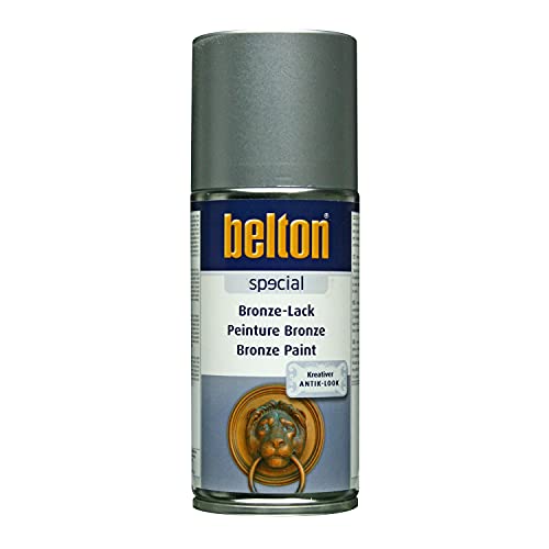 belton Bronze-Spray, 150 ml, dekorativer Sprühlack zum Basteln und Verzieren, einzigartiger Antik-Look für Innen und Außen (Silber) von SELVA