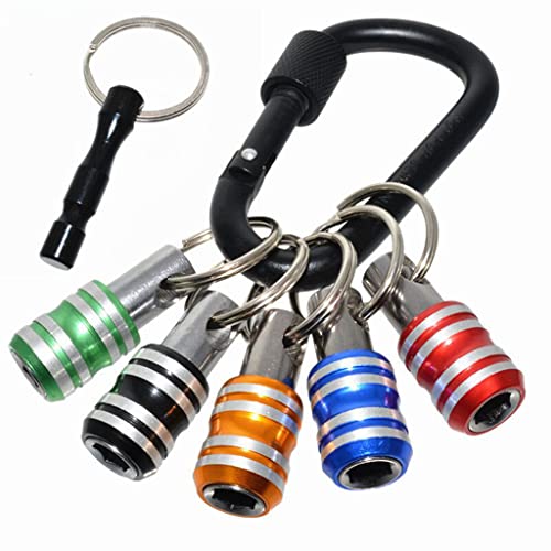 1 Stück Metric Black Keychain Erweiterung Mit 5/6 PCS Verlängerungsschraubendreher Bits Schnellwechsel Bithalter Sockeladapter von SELVFZ