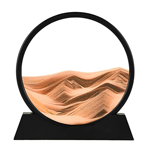 12 Zoll 3d Sea Sandscape In Bewegung Display Fließender Sandrahmen Fließend Entspannender Desktop Home Office Work Decor von SELVFZ
