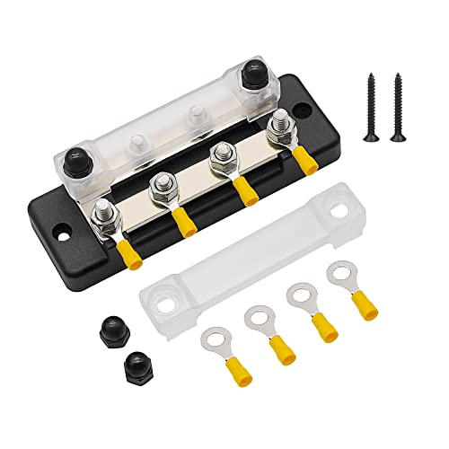 150A BUSSBAR (1/4 Stromverteilung Block Hochleistungsmodul Design 8 X Klemme Stollen Batterieanschlussblock von SELVFZ