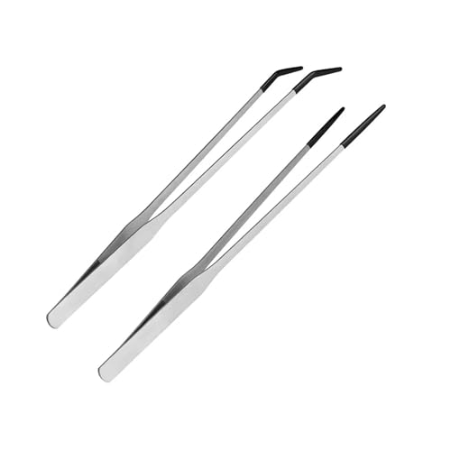 1Set/2 Piece Stahlreptilien Mit Gerader & Gebogenen Langen Pinzetten Nicht Gleitender Spitze Für Präzise Handhabung Verwenden Sie Reptiliengefühle Gummispitze 1Set/2 Piece Stahlreptilien Mit Gerader & Gebogenen Langen Pinzetten Nicht Gleitender Spitze Für Präzise Handhabung Verwenden Sie Reptiliengefühle Gummispitze von SELVFZ