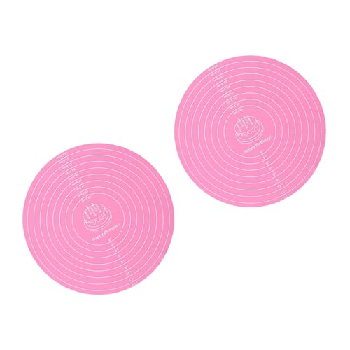 2 Teilige Flexible Runde Silikon Backmatte Nonslip Teig Rolling Cake Pad Für Küchenkochen Und Lebensmittelzubereitung Silikon Backmatte Nonslip von SELVFZ