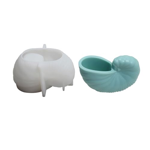 3D Conch Kerzenglas Schimmelpilze Handgefertigte Aufbewahrungsbox Beton Zementform Epoxidharz Blumenpot Silikonform Wohnheimdekorationen von SELVFZ