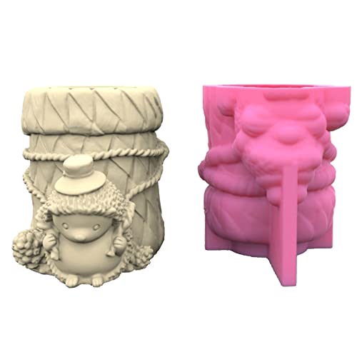 3D Pinsel Topf Silikonseife Formen Kerzenformen Netter Igel 3D Pinsel Topf Silikonseife Formen Kerzenformen Netter Igel von SELVFZ