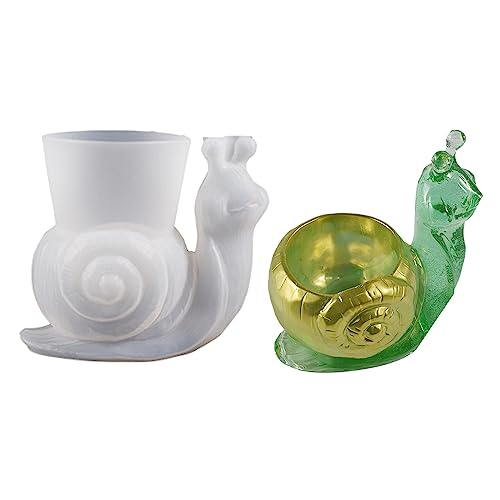 3D Schnecke Beton Silikon Topf Form Sukkulenten Blütenknoten Tonzement Gipsform Hausgarten Blumentöpfe Form Form von SELVFZ