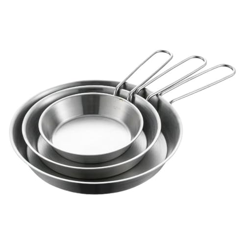 3PCs Nicht STICK Camping Bratpfannen Tragbare Schnellheizungsbefugnisse Falten Kochgeschirrtöpfe Zum Wandern BBQ Picknicks Fischen von SELVFZ