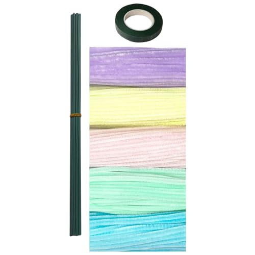 SELVFZ 500 Pcs Farbige Rohrreiniger Farbenfrohe Weiche Plüschstiele Mit Eisendraht Und Klebeband Für Kid Craft Project Und Home Decoration Creative Draht Craft Für Home Decoration SELVFZ 500 Pcs Farbige Rohrreiniger Farbenfrohe Weiche Plüschstiele Mit Eisendraht Und Klebeband Für Kid Craft Project Und Home Decoration Creative Draht Craft Für Home Decoration von SELVFZ