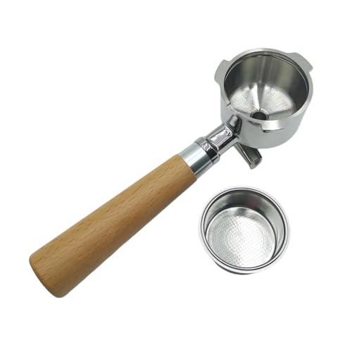 51 Mm Espresso Portafilter Ersatz Drei Ohrfilter Korbkorb Kaffeemaschine Zubehör Der Küchengerätekomponente Fester Holzgriff von SELVFZ