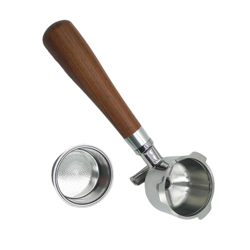 51 Mm Espresso Portafilter Ersatz Drei Ohrfilter Korbkorb Kaffeemaschine Zubehör Der Küchengerätekomponente Fester Holzgriff von SELVFZ