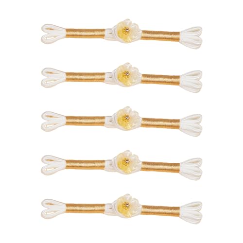 5pcs Vintage Cheongsam Knotenknöpfe Dekorative Verschluss Für Traditionelle Chinesische Kleider Und Schichten Handgefertigter Gewebter Blumenknopf von SELVFZ