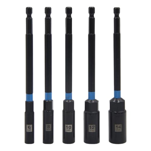 6-14 Mm Power Nut Treiber Bohrmaschine Bit Werkzeugset Sockelschlüsselschraube 1/4-Zoll Treiber Sechseck Schlüsselschraube Steckdelikte Verlängerung von SELVFZ