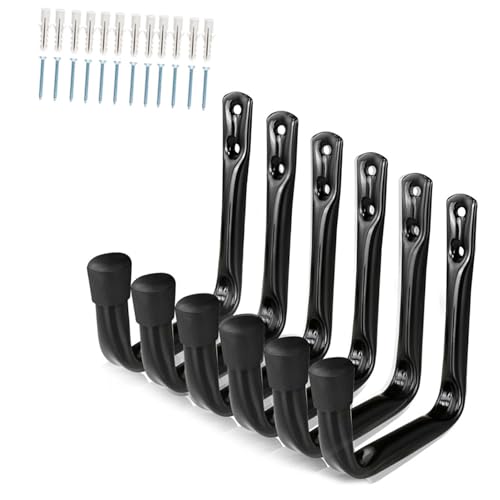 6 Pack Heavy Duty Bike & Tool Haken Stahlwandmontage Organisatoren Mit Nicht Übergläubigem Design Garage Stahl Stahlbike Kleiderbügel Haken Mit Einfacher Installation 6 Pack Heavy Duty Bike & Tool Haken Stahlwandmontage Organisatoren Mit Nicht Übergläubigem Design Garage Stahl Stahlbike Kleiderbügel Haken Mit Einfacher Installation von SELVFZ