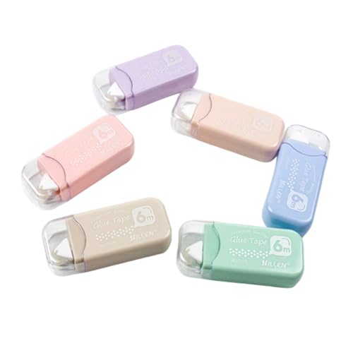 6pcs 6mmx6m Clear Adhesive Roller Doppelseite Klebebandläufer Nachfüllbar Für Scrapbooking Karte 36 M In Doppelseitigen Zweiseitigen Kleberwalzen von SELVFZ