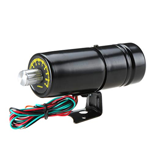 AUTO 1000-11000 U/Min Tachometer Messer Schaltverschiebung Hellrot Red Lampe Einstellbare Tachometer Messgerät WARNUNG ALUMINUM Schwarz Für Schale G. von SELVFZ