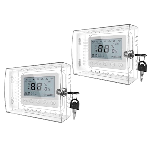 Acrylverriegelungsbox Wandmontierter Wächter Handelshause Klare Plastikabdeckung Easy Installation Protective Case Thermostat Beschützer Für Büro von SELVFZ