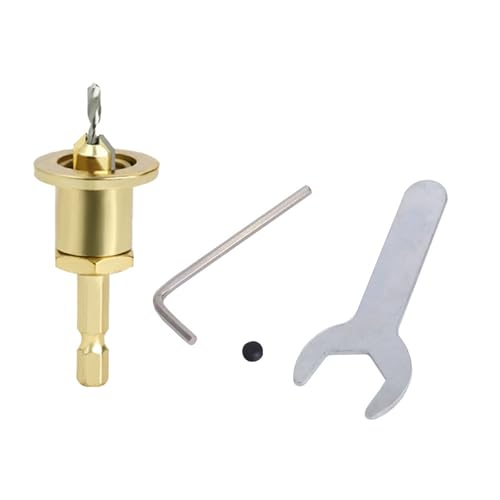 Alloy Head Countersink Drill Bit Mit 1/4 Zoll Hexagonaler Schaft Einstellbartiefe Für Effiziente Holzbearbeitungsprojekte Shank Einstellbare Countersink Drill Bit von SELVFZ