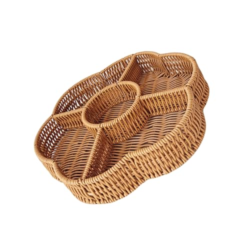 Benutzerfreundliche Nachahmung Rattan Brotschale Elegant Rattan Wie Runde Lebensmittelkörbe Für Buffets Display Und Heimdekoration von SELVFZ