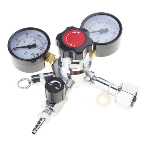 Bierdruckregler für Heimbrauen, präziser CO2-Kontrollregler mit Überdruckventilen, Soda-Wasserbrauwerkzeug, Manometer Bierdruckregler für Heimbrauen, präziser CO2-Kontrollregler mit Überdruckventilen, Soda-Wasserbrauwerkzeug, Manometer von SELVFZ