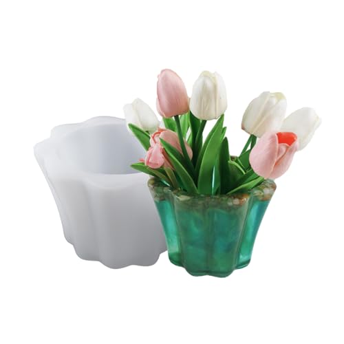 Blumentöpfe Silikonform Spitze Geflesene Vase Ornamente Formen Wohndekorationen Sukkulente Harzform Handgemachte Kunsthandwerk von SELVFZ