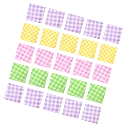 Effizienter Hamburger Verpackungspapier 200pcs 22x22 cm Fettreiche Gitterblätter Zum Backen Von Snacks 4 Helle Farbfarbnahrungsmittel Verpackungsblätter von SELVFZ