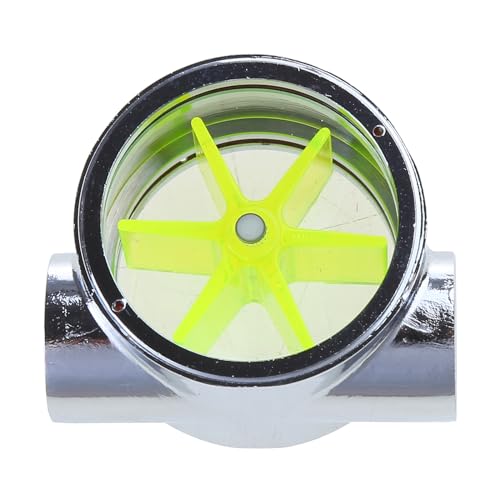G1/ 4 "Wasserflussanzeige Durchflussmesseranzeige Kompatibel Für W/PC Wasserkühlung Acryl Und Metallmaterial Oberfläche Poli Wasserabkühlungsströmungsindikator von SELVFZ