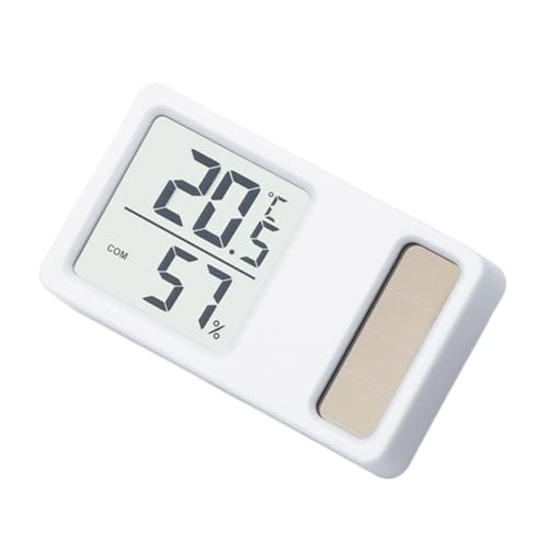 Hygrometer Solar Power Desktop Temperaturfeuchtigkeitsmessgerät Mit LCD Display Für Home Baby Room Office von SELVFZ