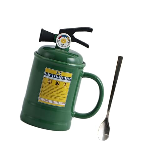 Kreative Feuerlöscher Entwürfe Becher 450ml Porzellan Kaffeetasse Mit Silikondeck von SELVFZ