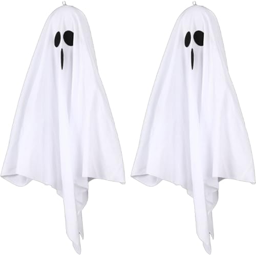 Packung Mit 2 Leuchtenden Hängern Phantomfiguren Halloween Party Liefert Freien Safe Easy Installation Festival Atmosphären Innenbereich Halloween Hanging Specters von SELVFZ