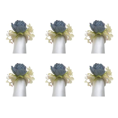 Packung Mit 6 Eleganten Serviettenringen Künstliche Blumenserviettenhalter Eleganter Tisch Schmücken Für Bankette Und Versammlungen Packung Mit 6 Eleganten Serviettenringen Künstliche Blumenserviettenhalter Eleganter Tisch Schmücken Für Bankette Und Versammlungen von SELVFZ